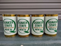 Vintage Quaker state oil cans