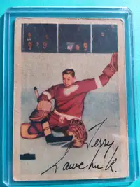 1953-54 PARKHURST CARD # 46 TERRY SAWCHUK HOCKEY CARD