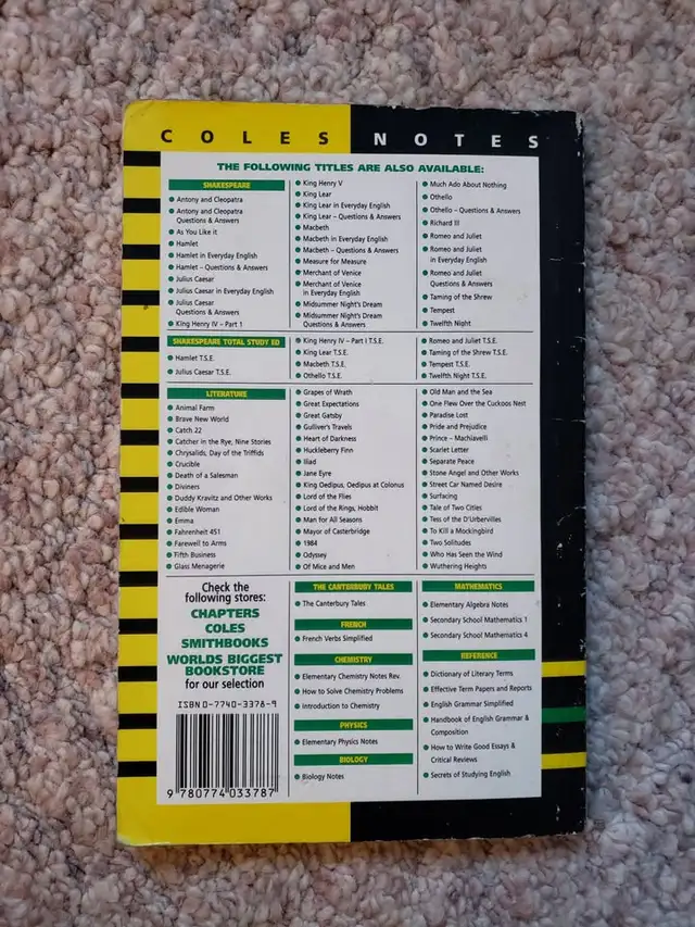 1985 Coles Notes - Charles Dickens, "A Tale of Two Cities" in Fiction in Cambridge - Image 3