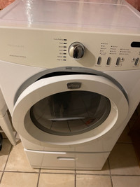 Frigidaire laundry dryer with pedestal 
