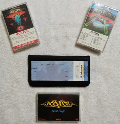 Boston - 1 Concert Stub + 3 Cassettes, View more
