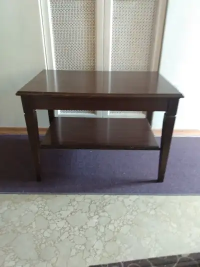 Vintage Wooden Coffee/End Table + Shelf (28"Lx18"Wx19.75"H), View more