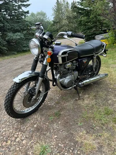 Honda CB 350 1973 Front new tire Aftermarket exhaust Brake and Signals are brand new Carbs rebuilt N...