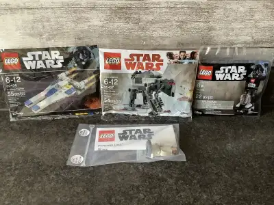 You get all 4. 3 poly bags still factory sealed, toys r us build a bag is complete. You get 55 pc U...