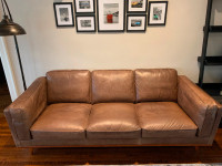 100% Leather 3-seater Structube Sofa
