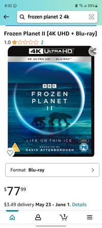 BBC FROZEN PLANET II 4K ULTRA HD NEW 