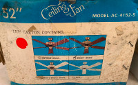 Ceiling Fan 52" Hampton Bay Model AC-4152-5 (new in box)