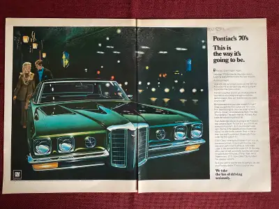“´Pontiac’s 70’s. This is the way it’s going to be. » Dimensions : 20 1/2 inches wide by 13 1/2 inch...