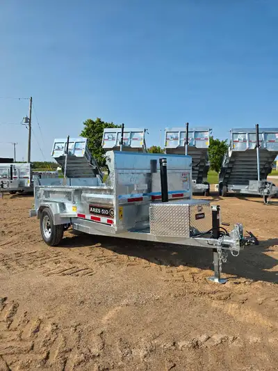 5x10 Hot Dipped Galvanized dump trailer in stock and ready to be picked up. Trailer Specs: - AXLE(S)...