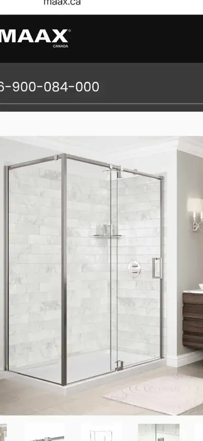 porte de douche en coin neuve, View more