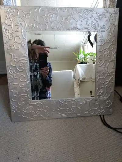 Decorative Metal Framed Bevelled Wall Mirror, View more