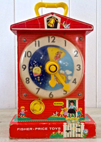 Vintage 1964. Collection. Fisher Price. "Teaching Clock"