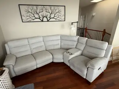 2 year-old power recliner, sectional couch, light Gray. In very good shape paid 4500+ tax for it wel...
