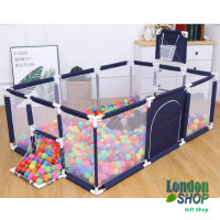 New Baby Rectangle Large Play Pen - Navy Blue