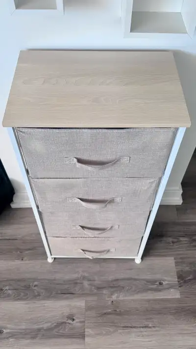 Four Drawer Fabric Dresser with Metal Frame, View more