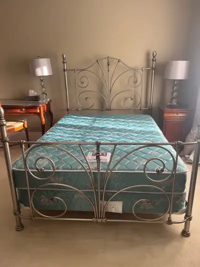 Iron Bed Frame - Pewter  - Wesley Allen Design, View more