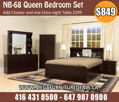 Low Price * Bedroom Set - Queen Bedroom Set - Double Bed, View more