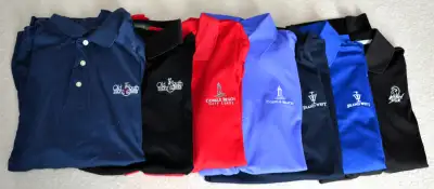 7,Size LARGE Golf Polos from LUX Courses;5 Rarely Worn,2 are NEW, View more