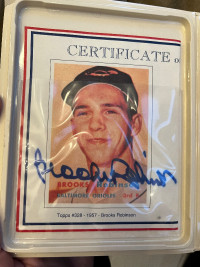 Brooks Robinson Autographed Bronze Minted Playing Card