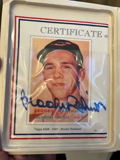 Brooks Robinson Autographed Bronze Minted Playing Card, View more