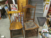 2 SOLID WOOD GARDEN PATIO CHAIRS $20. EA. COTTAGE CABIN DECOR