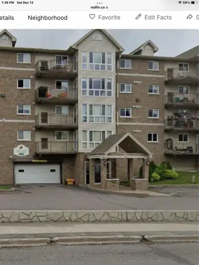 Two bedroom one bath unit one inside and one outside parking top floor facing south with great views...