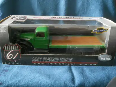 Highway 61 Chevrolet 1941 Flatbed & 1946 Grain Trucks 1:16 scale Diecast. $475 for both, shipping av...