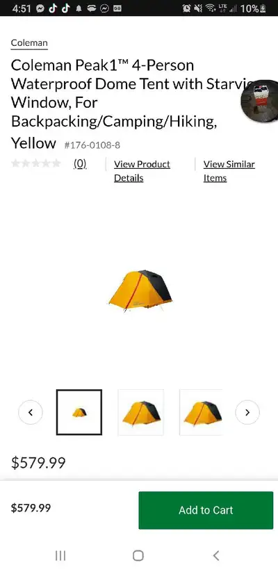 Coleman Tent, View more