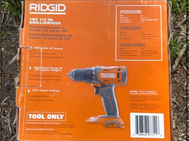 NEW Ridgid drill - tool only (no battery) in Power Tools in Gatineau - Image 2