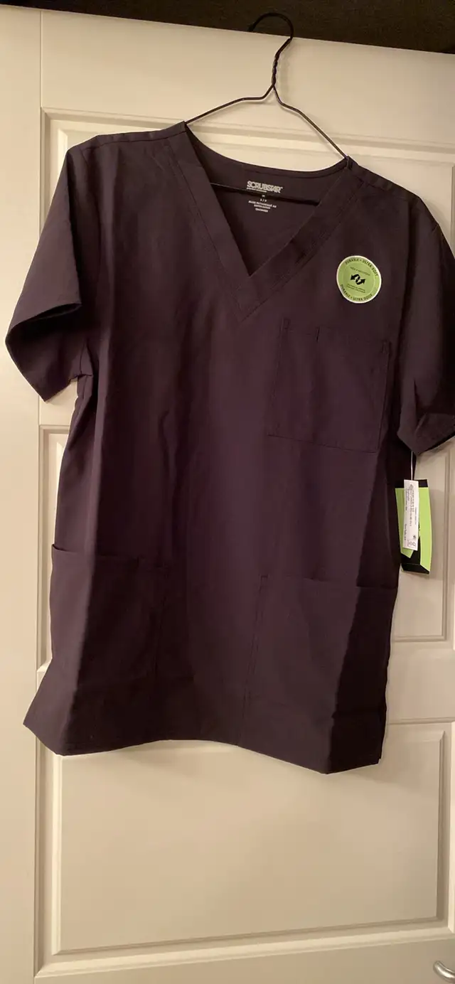 new with tag black scrub star scrub top size: small  in Other in Edmonton - Image 2