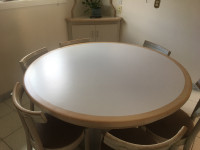 Round Table with 6 chairs Set and Corner China Cabinet