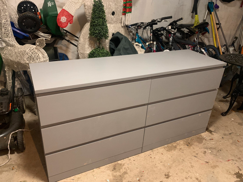 IKEA grey 6 drawer malm dresser Dressers & Wardrobes Oakville