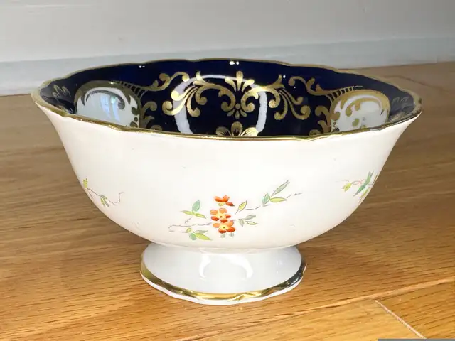 ** COALPORT CUP colbalt blue floral in Arts & Collectibles in Markham / York Region - Image 4