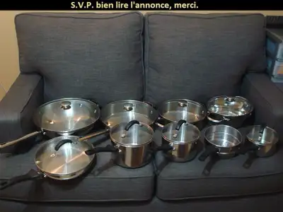 Chaudrons et poêles en stainless, 100$., View more