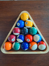 Hardwood Triangle for 8 ball pool, for 2-1/4" Sized balls