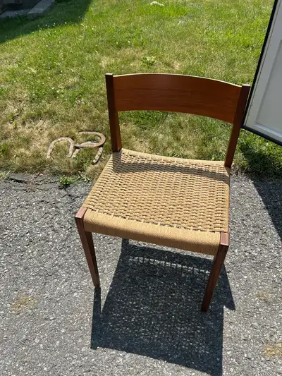 Vintage Danish Teak Woven Chair , View more