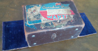 Vintage Leather Box, Camera Case Cunard and Cdn Pacific Labels