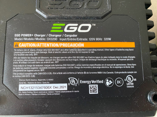 EGO 4amp batter & Charger in General Electronics in Ottawa - Image 3