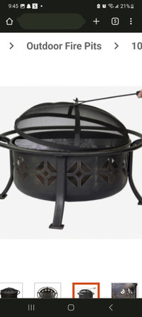 Brand new in box Fire pit 36" With Cooking grid for b and poker