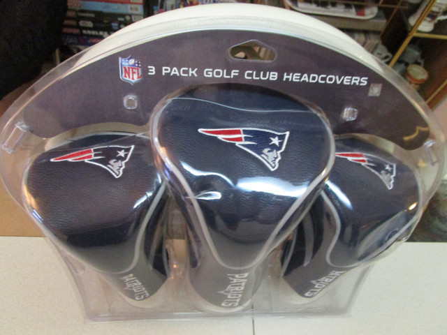 NFL Golf Club (woods) head covers .New England patriots , NEW in Golf in Edmonton - Image 2