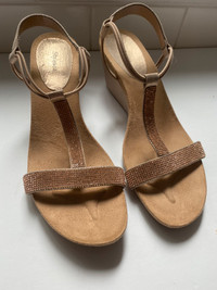 Style and Co. Metallic Slip on Sandals