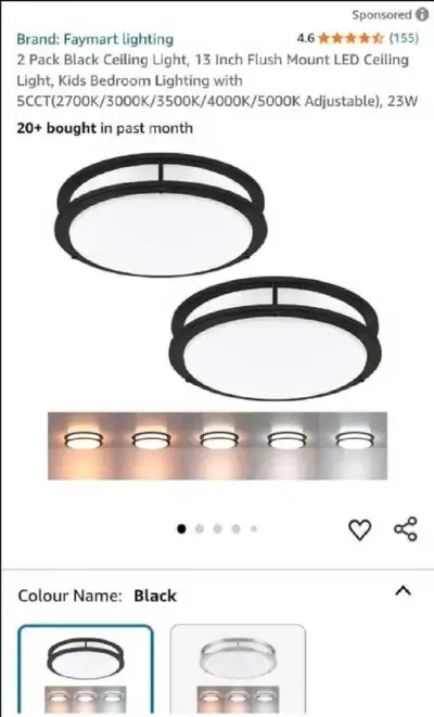 2 LED 5CCT Ceiling Lights, View more