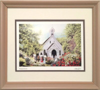 WALTER CAMPBEL Mine Art cart mated and framed 8x10 double mat bo