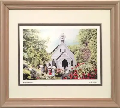 WALTER CAMPBEL Mine Art cart mated and framed 8x10 double mat bo, View more