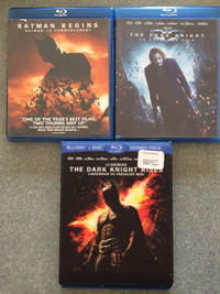 Batman Dark Knight Dark Knight Rises Blu-ray trilogy mint