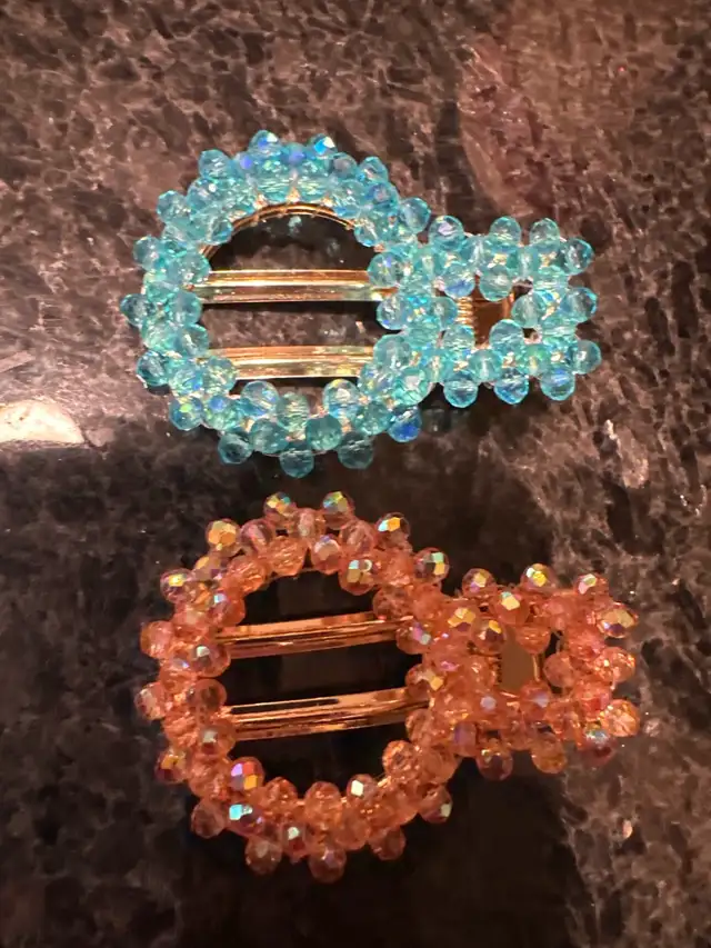 Brand new beaded Hair Clips