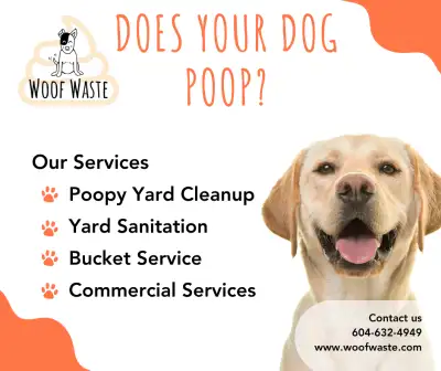 Woof Waste - Keep Your Yard Clean & Fresh! Are you tired of dealing with your dog's waste? Let Woof...