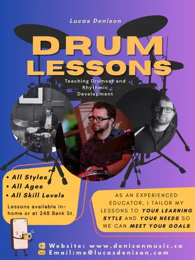 My name is Lucas Denison! I’m an experienced music educator based in Ottawa. I have openings availab...