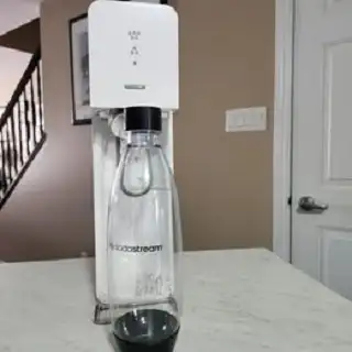 SodaStream machine, CO2 cylinder, new bottle, View more