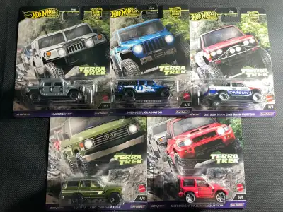 Brand New Hot Wheels CAR CULTURE TERRA TREK set. Price is $65 each set, trades are welcome. 5 cars:...